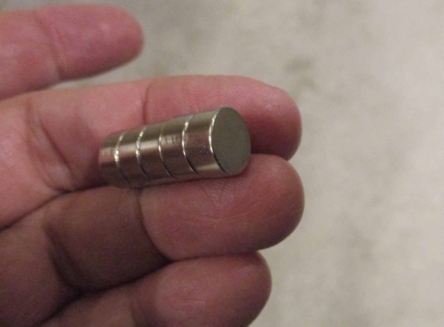 10mm x 5mm Nickel Coated Disc Neodymium Rare Earth Magnet Grade N52-PACK OF 10 Magnets