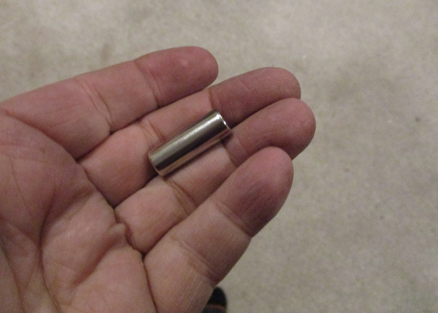 Neodymium Rare Earth Magnet 1" X 3/8" Nickel Coated Cylinder Grade N52