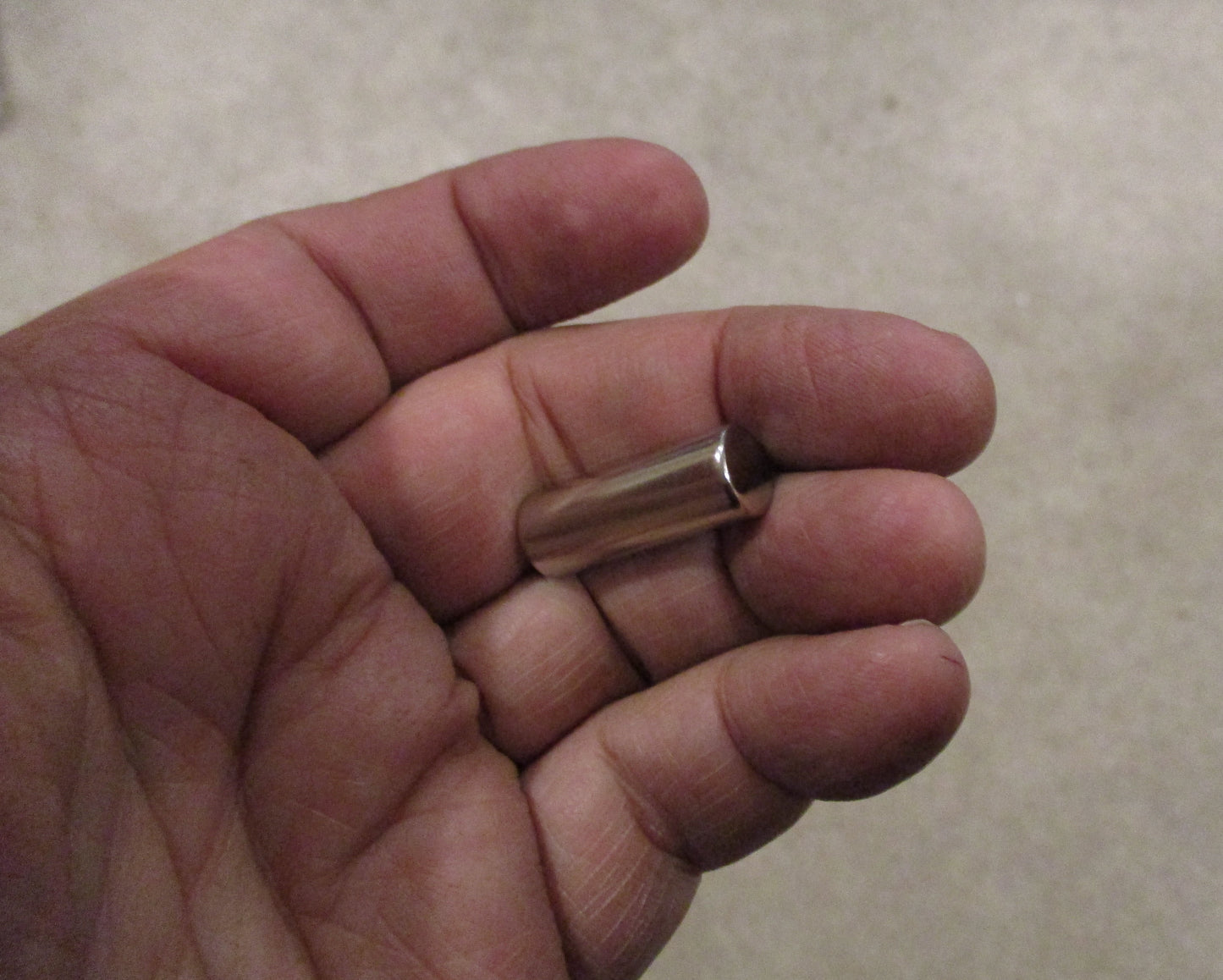 Neodymium Rare Earth Magnet 1" X 3/8" Nickel Coated Cylinder Grade N52