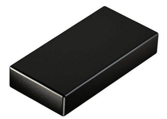 1" X 1/2" x 1/4" Black Epoxy-Coated Block Neodymium Rare Earth Magnet Grade N52